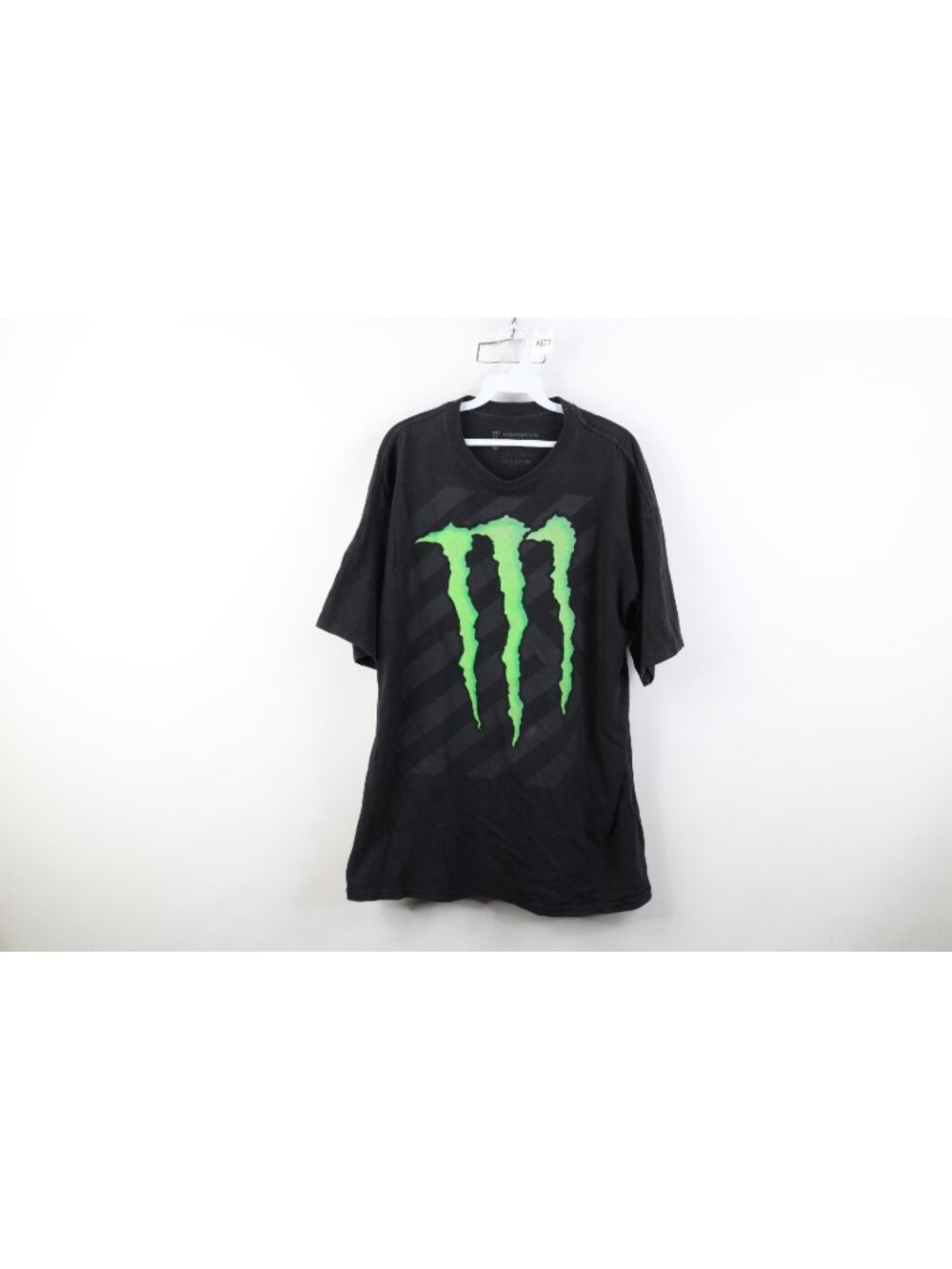 Vintage Monster Energy Drink Mens XL Faded Big Logo Short Sleeve T-Shirt Black